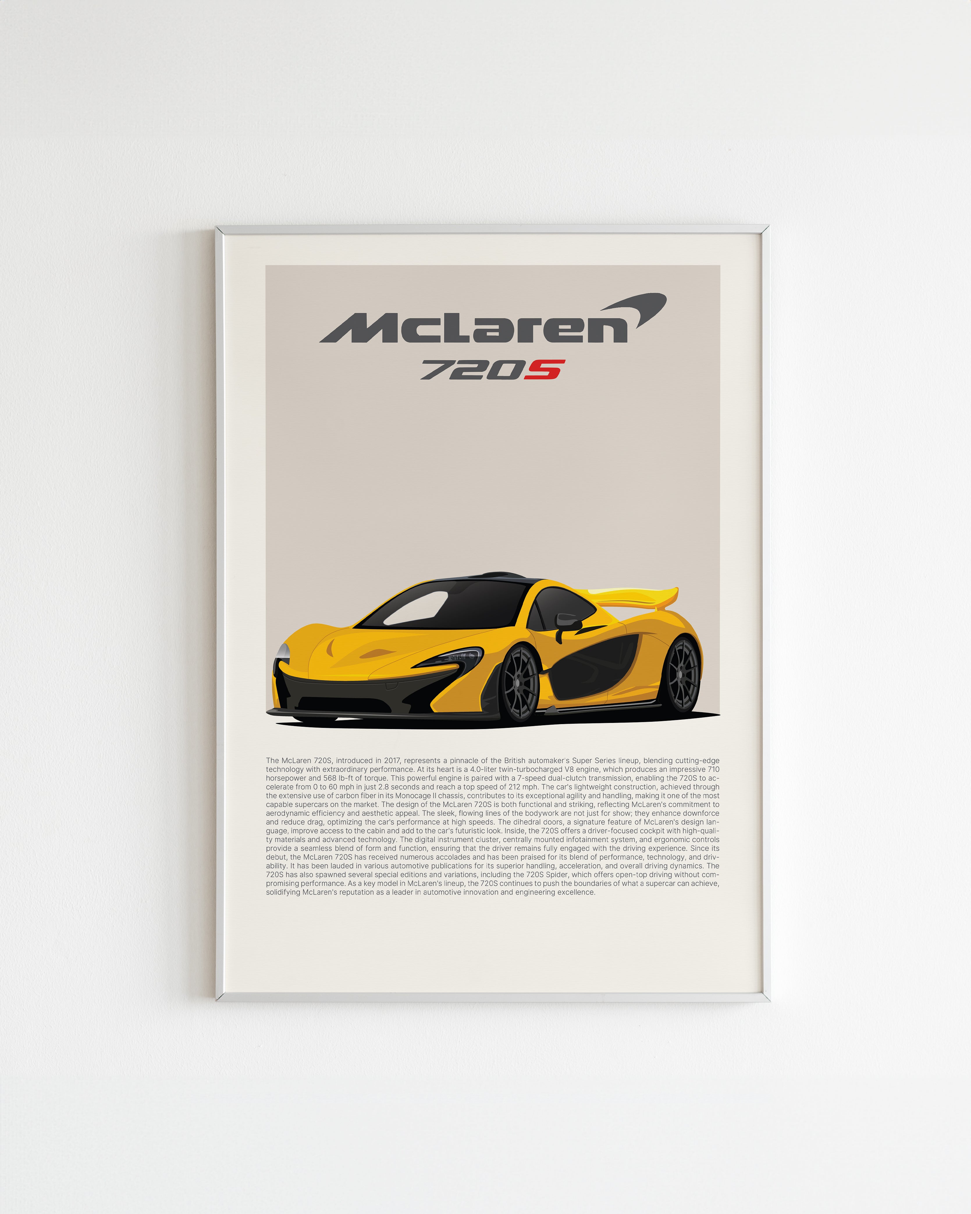 Handla Kanva "Mclaren 720S" Poster online | Smidigt och enkelt på nätet - Merchsweden |