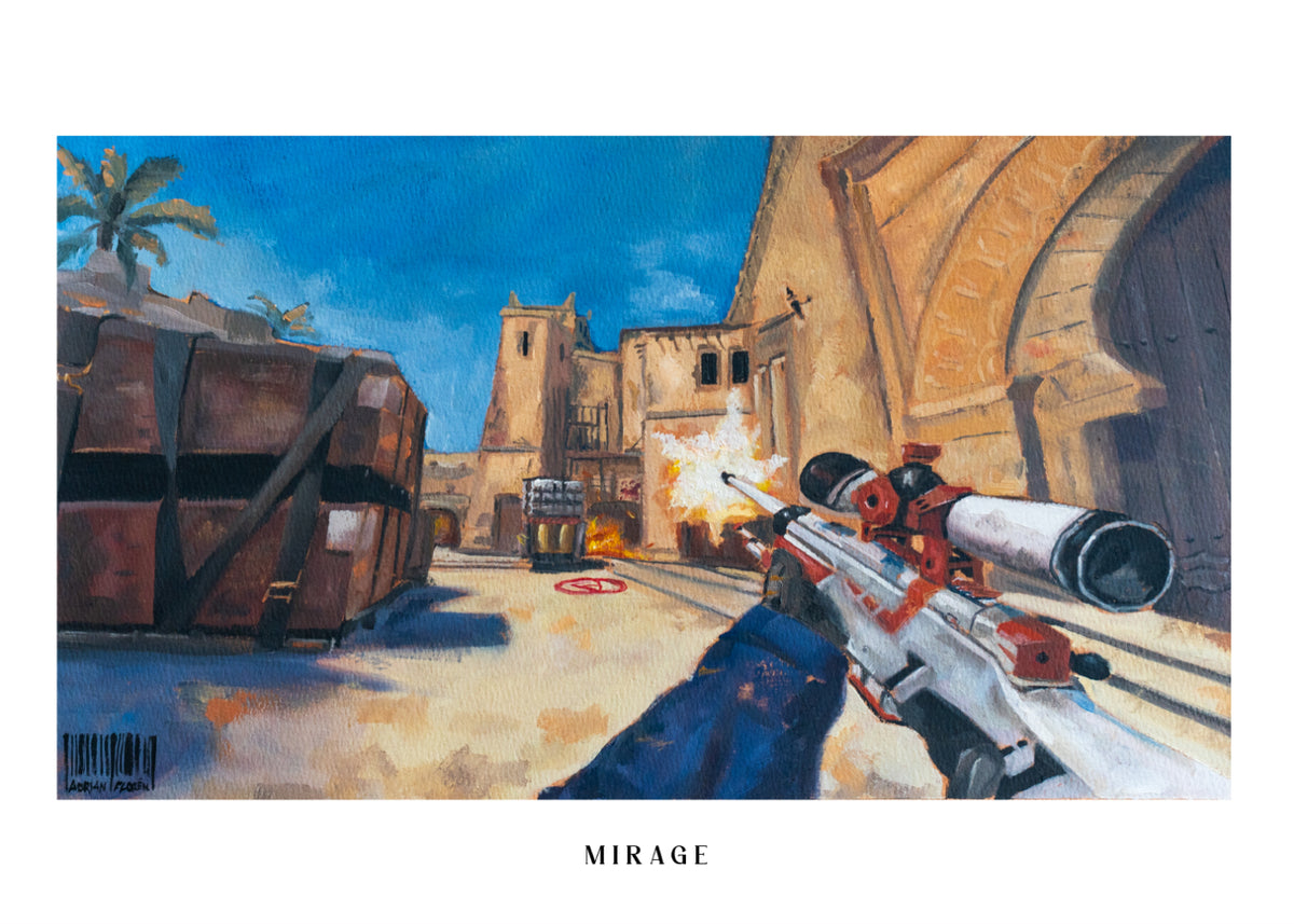 Mirage CS:GO Poster - AWP Asiimov av Adrian Florén | Merchsweden