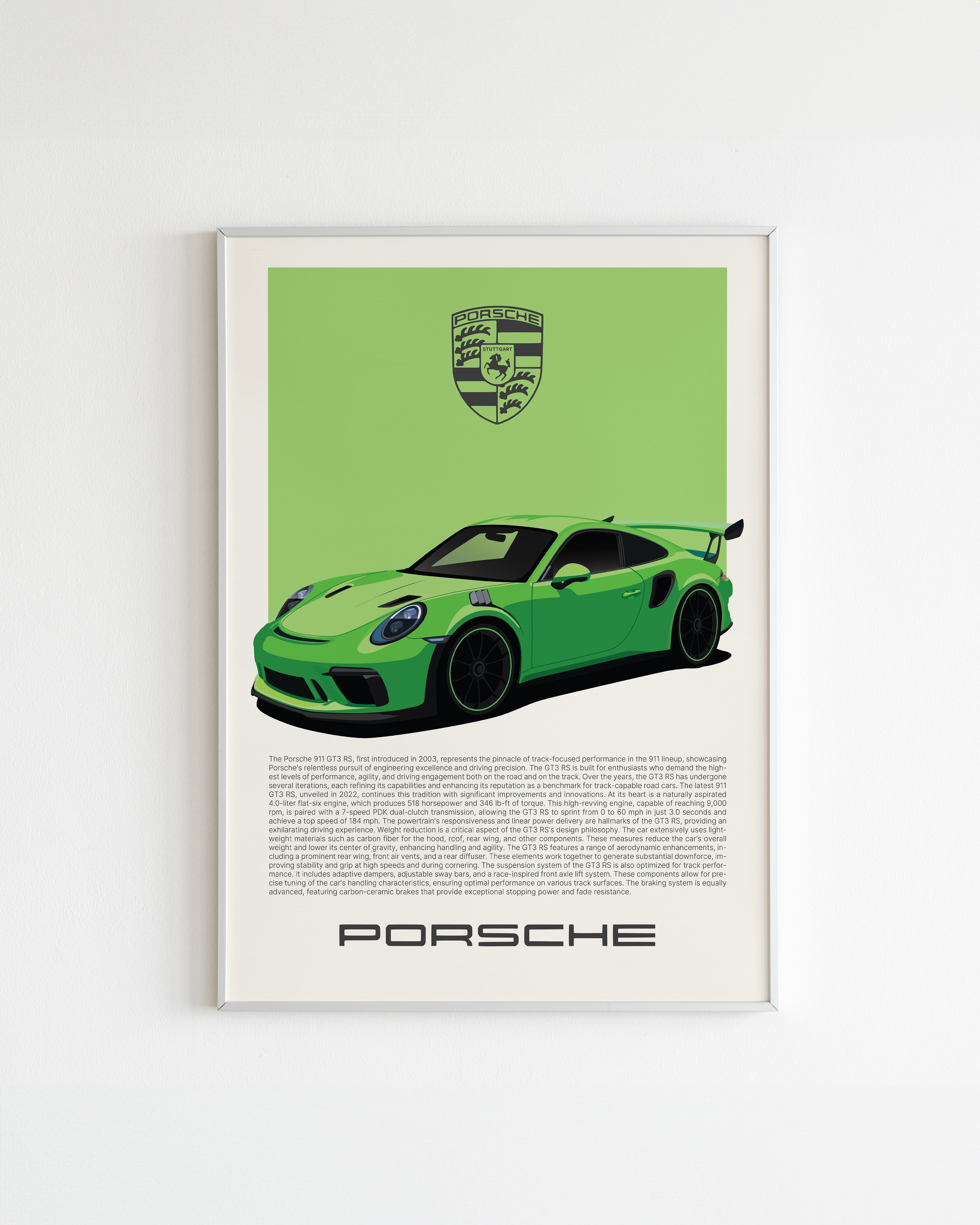 Handla Kanva "Porsche 911 GT3 RS" Poster online | Smidigt och enkelt på nätet - Merchsweden |