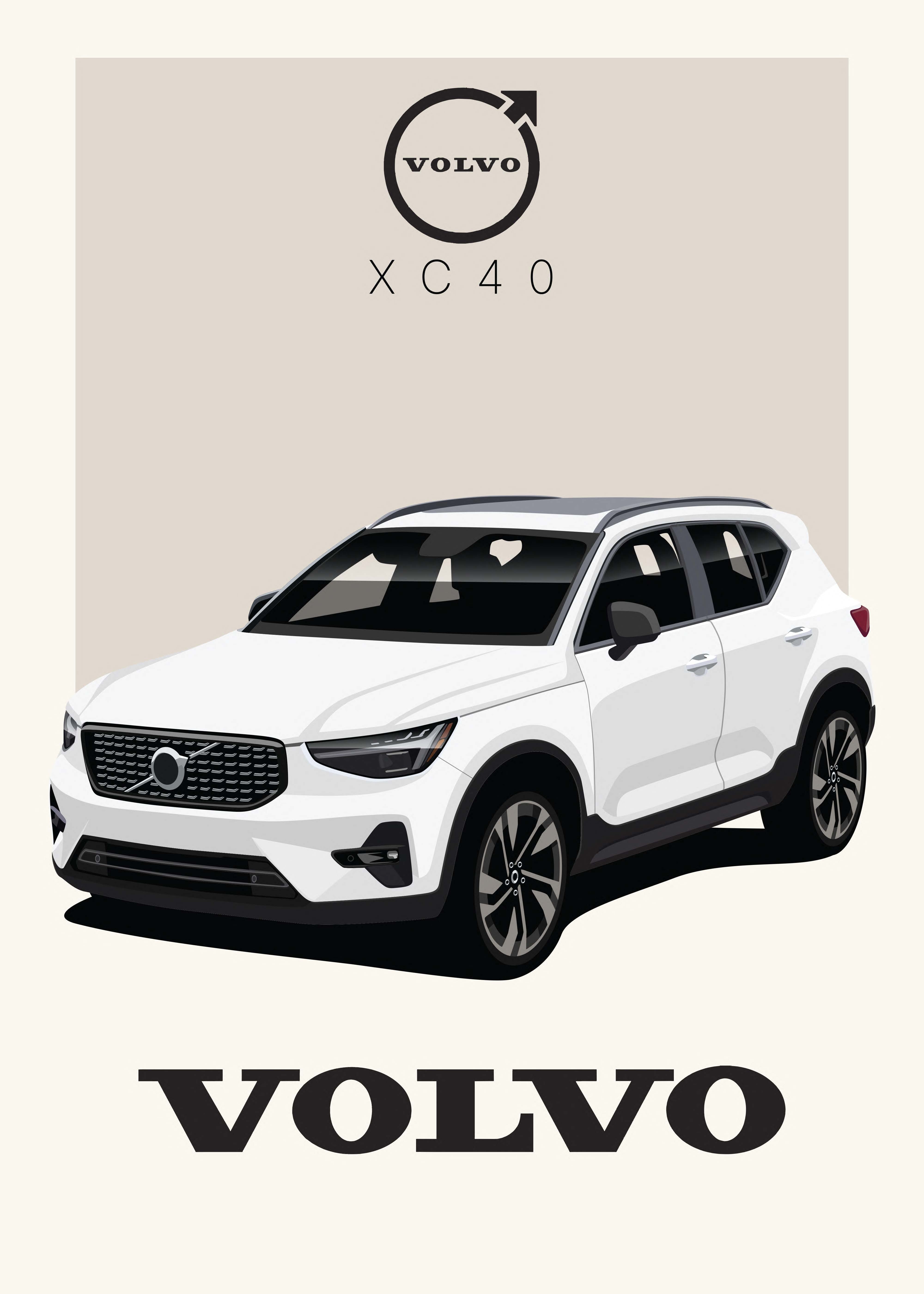 Handla Kanva "Volvo XC40" Poster online | Smidigt och enkelt på nätet - Merchsweden |