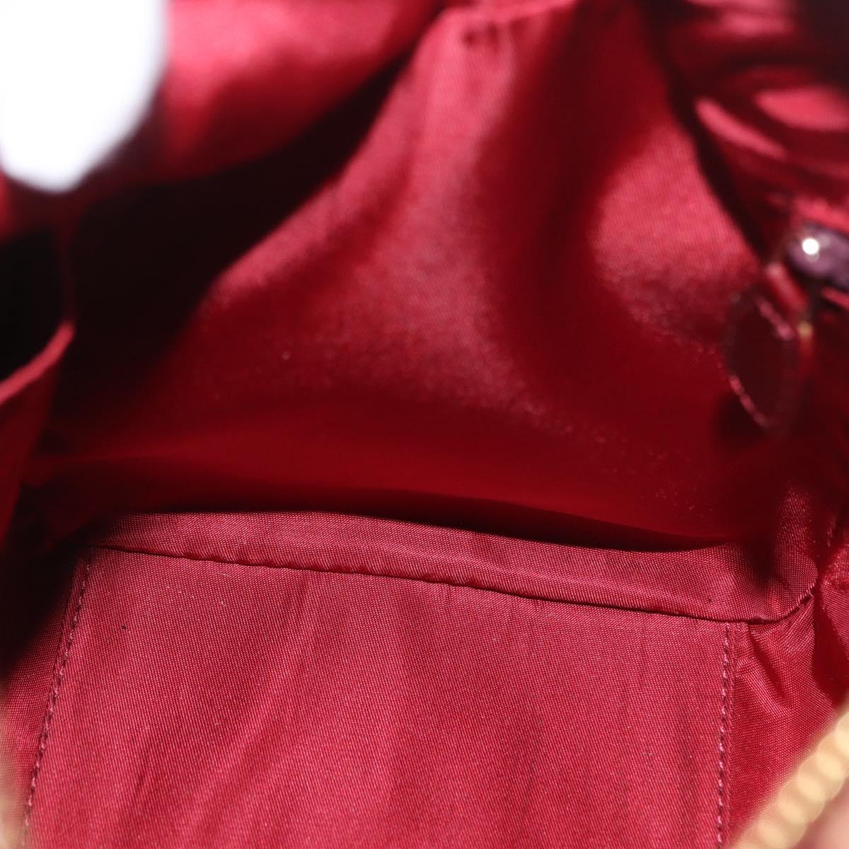 Trotter Canvas Hand Bag PVC Red Gold