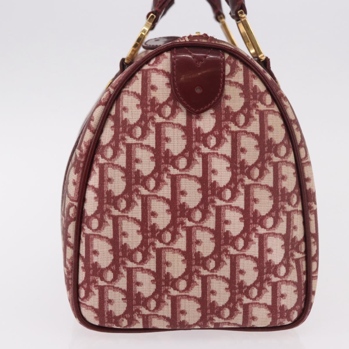 Trotter Canvas Hand Bag PVC Red Gold