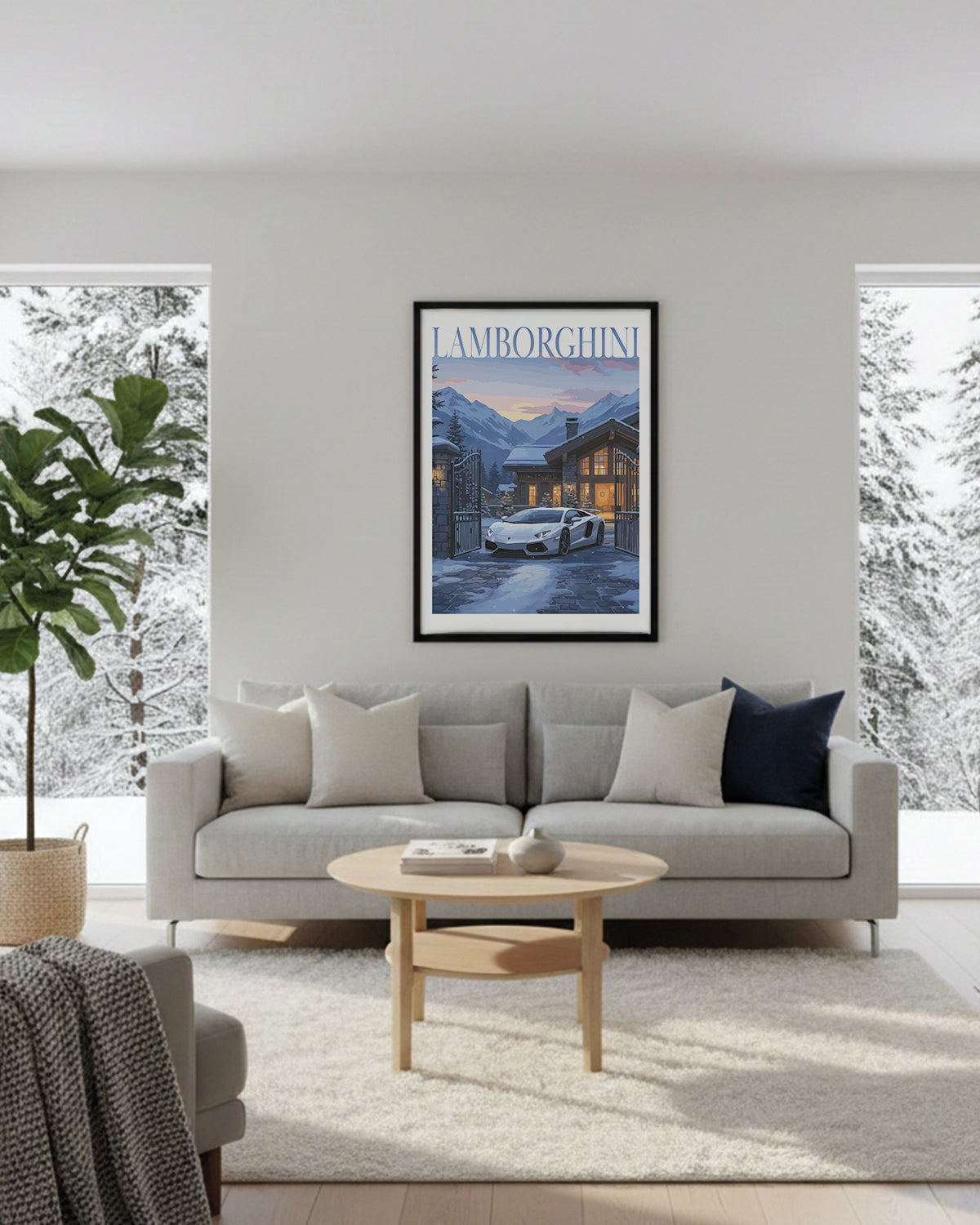 "Winter Lamborghini No.1" Poster