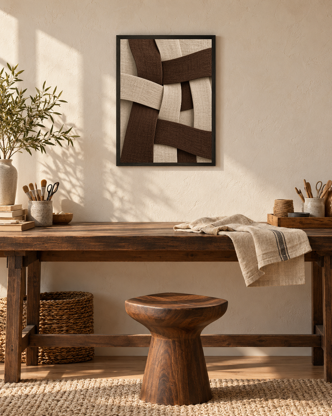 Över och under från Kanva i hemmiljö med svart träram. Ram säljs separat.